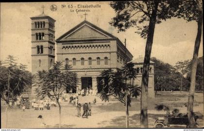 CPA Lubumbashi Elisabethville DR Kongo Zaire, Kathedrale