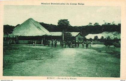 Carte Postale Ancienne - Congo Belge - Mission Dominicaine du Congo Belge - Rungu - Entrée de la Mission - Animée - Cart