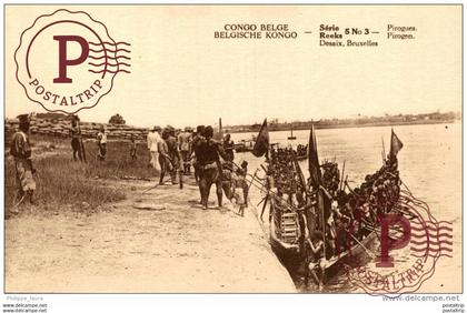 BELGISCH CONGO CONGO BELGE PIROGUES PIROGEN