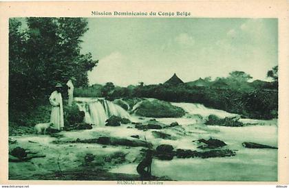Carte Postale Ancienne - Congo Belge - Mission Dominicaine du Congo Belge - Rungu - La Rivière - Animée - Carte Neuve -