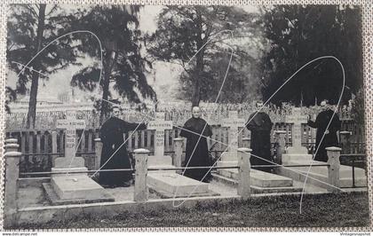 CONGO belge Belgisch KONGO Kalawao Molokai cimetière et tombes des RR Pères et Frères CP écrite en 1927