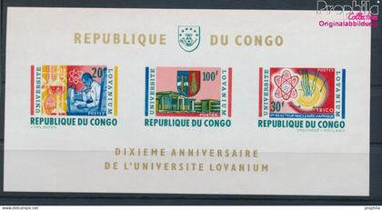 Kongo (Kinshasa) Block3 (kompl.Ausg.) postfrisch 1964 Lovanium-Universität Leopoldville (10285389
