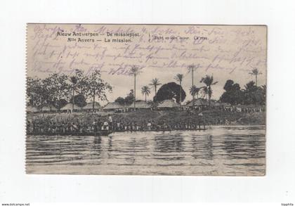 1914 Ansichtskarte Belgisch Kongo Makanza Bangala Station, Mission  Nieuw-Antwerpen (New Antwerp)