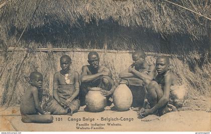 BELGISCH CONGO       FAMILLE INDIGENE WAHUTU       2 SCANS