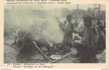 Congo Kinshasa - KINIAMA - La préparation du diner - Ed. Missions Salésiennes du Congo Belge