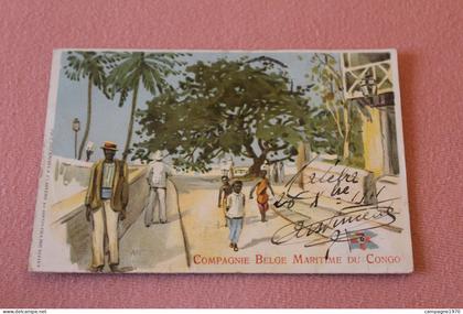 CPA - CONGO BELGE - COMPAGNIE BELGE MARITIME DU CONGO - PROMENADE ( ATTENTION ETAT )