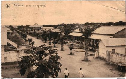 CPA  Carte Postale Congo Belge Kinshasa Rue de Léopoldville   VM106798