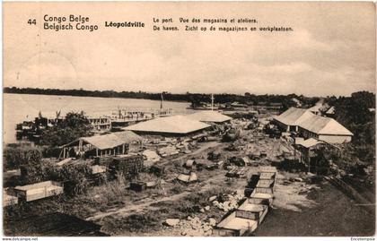 CPA  Carte Postale  Congo Kinshasa Léopoldville Le Port Vue des magasins et ateliers   VM108382ok