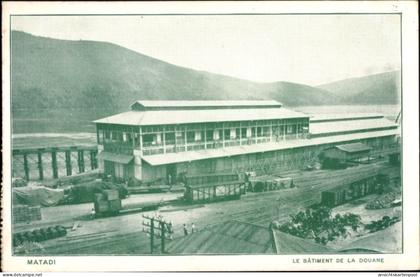 CPA Matadi Belgisch Kongo, Le batiment de la Douane