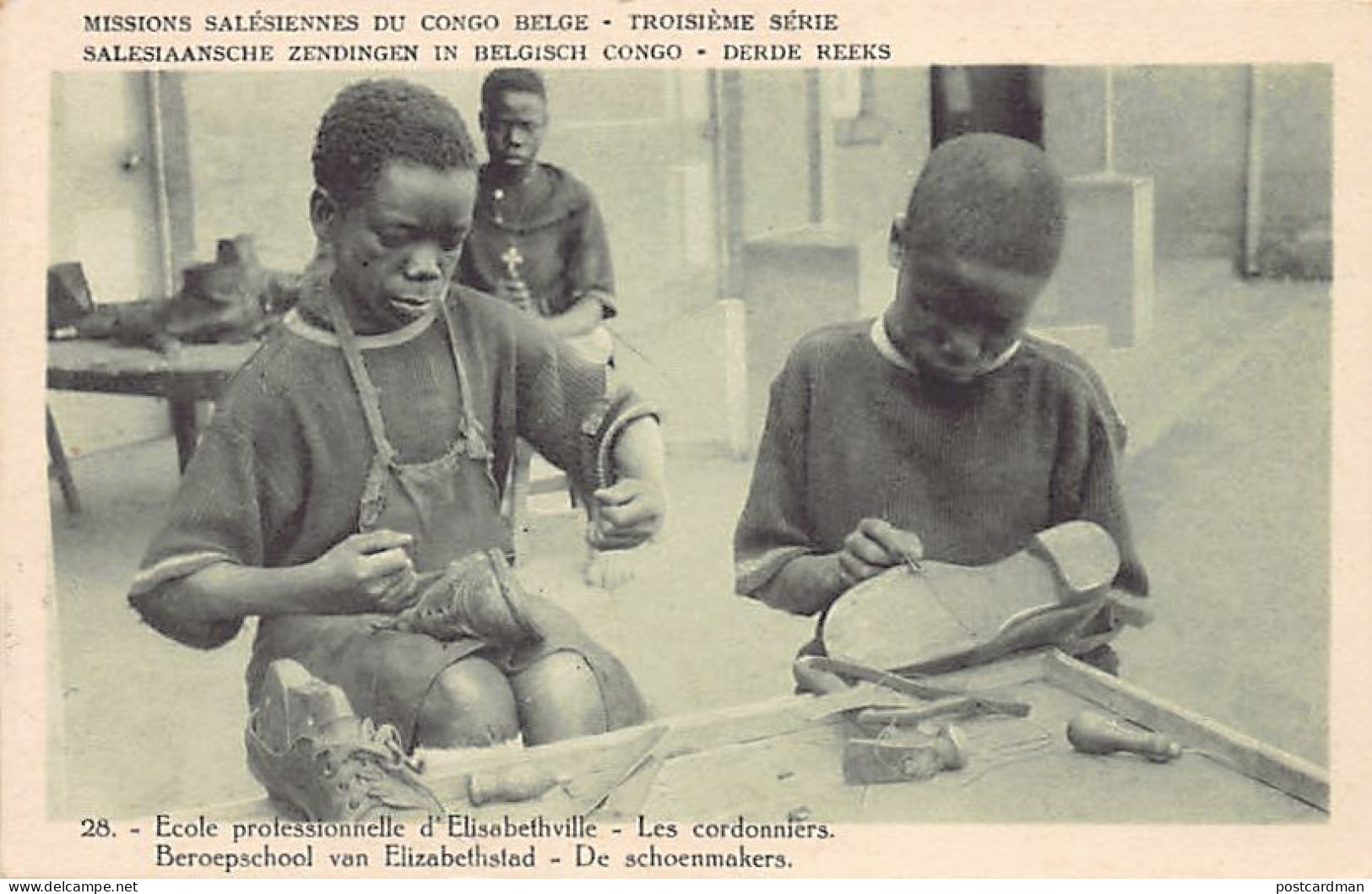 Congo Kinshasa - L'école professionnelle d'Élisabethville - Les cordonniers - Ed. Missions Salésiennes du Congo Belge
