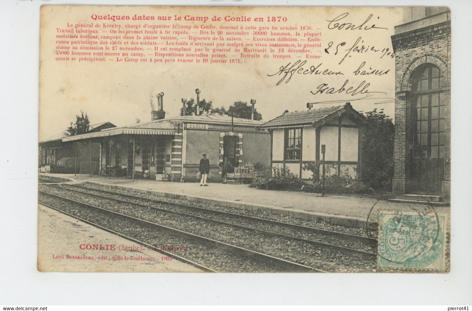 CONLIE - La Gare (Quelques dates sur le Camp de CONLIE en 1870)