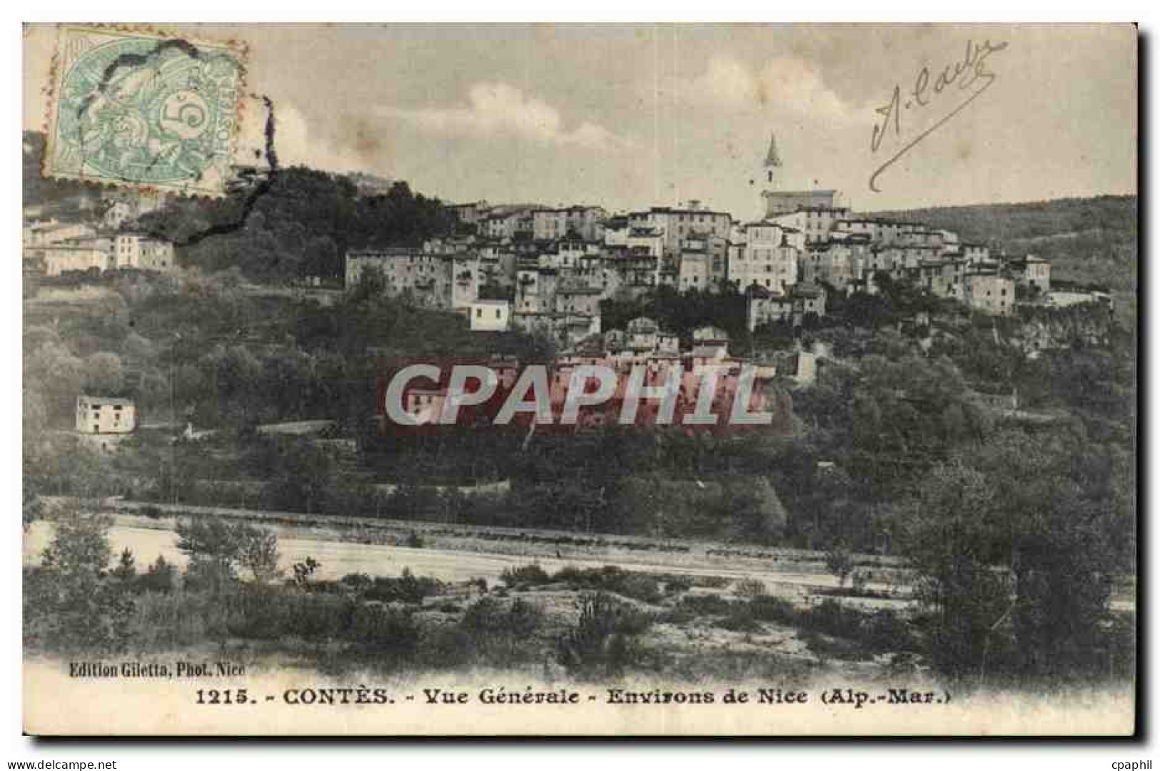 Contes - Vue Generale - Environs de Nice - CPA
