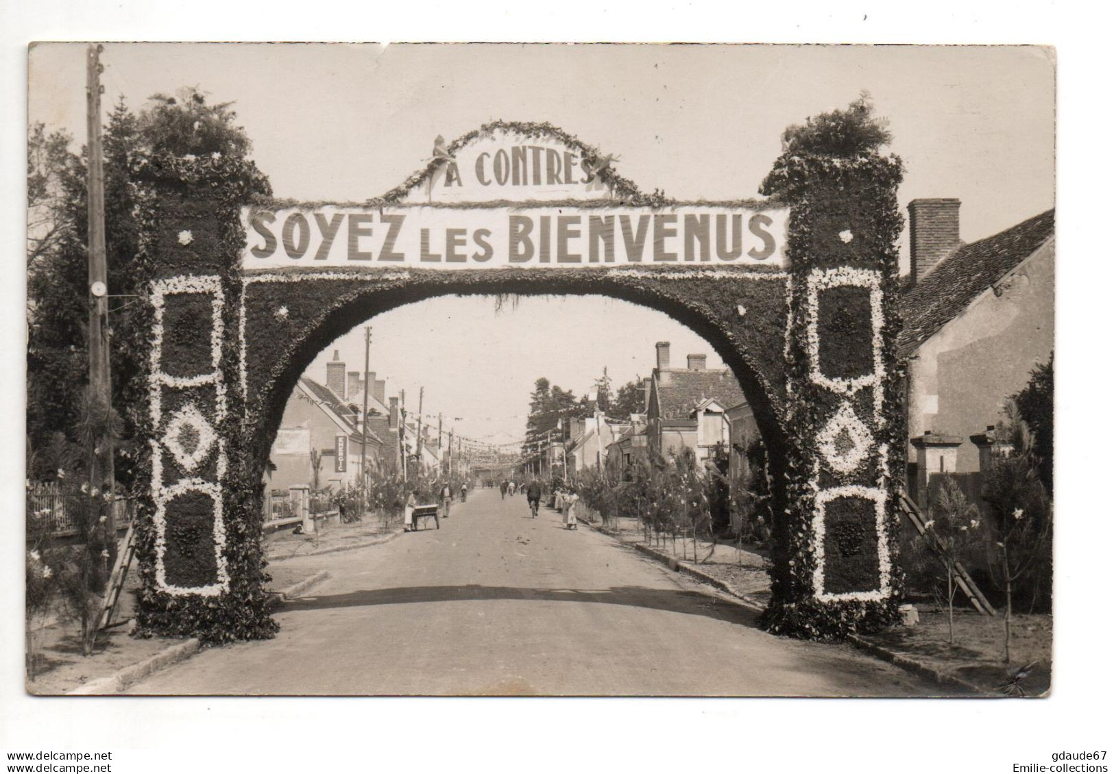 CONTRES (41 ?) - CARTE PHOTO COMICE AGRICOLE ? - A CONTRES SOYEZ LES BIENVENUS