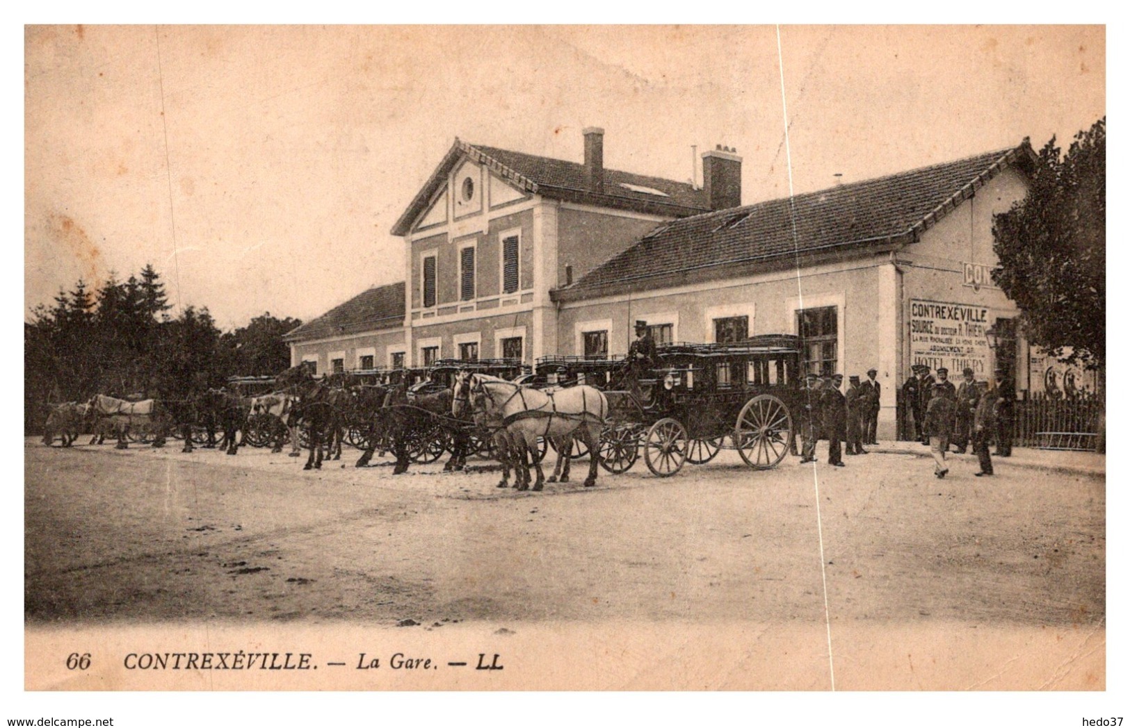 Contrexeville - La Gare - petit pli