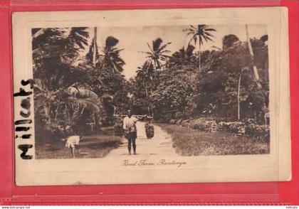 NEW ZELAND COOK ISLANDS  RAROTONGA    ROAD SCENE ETHNIC