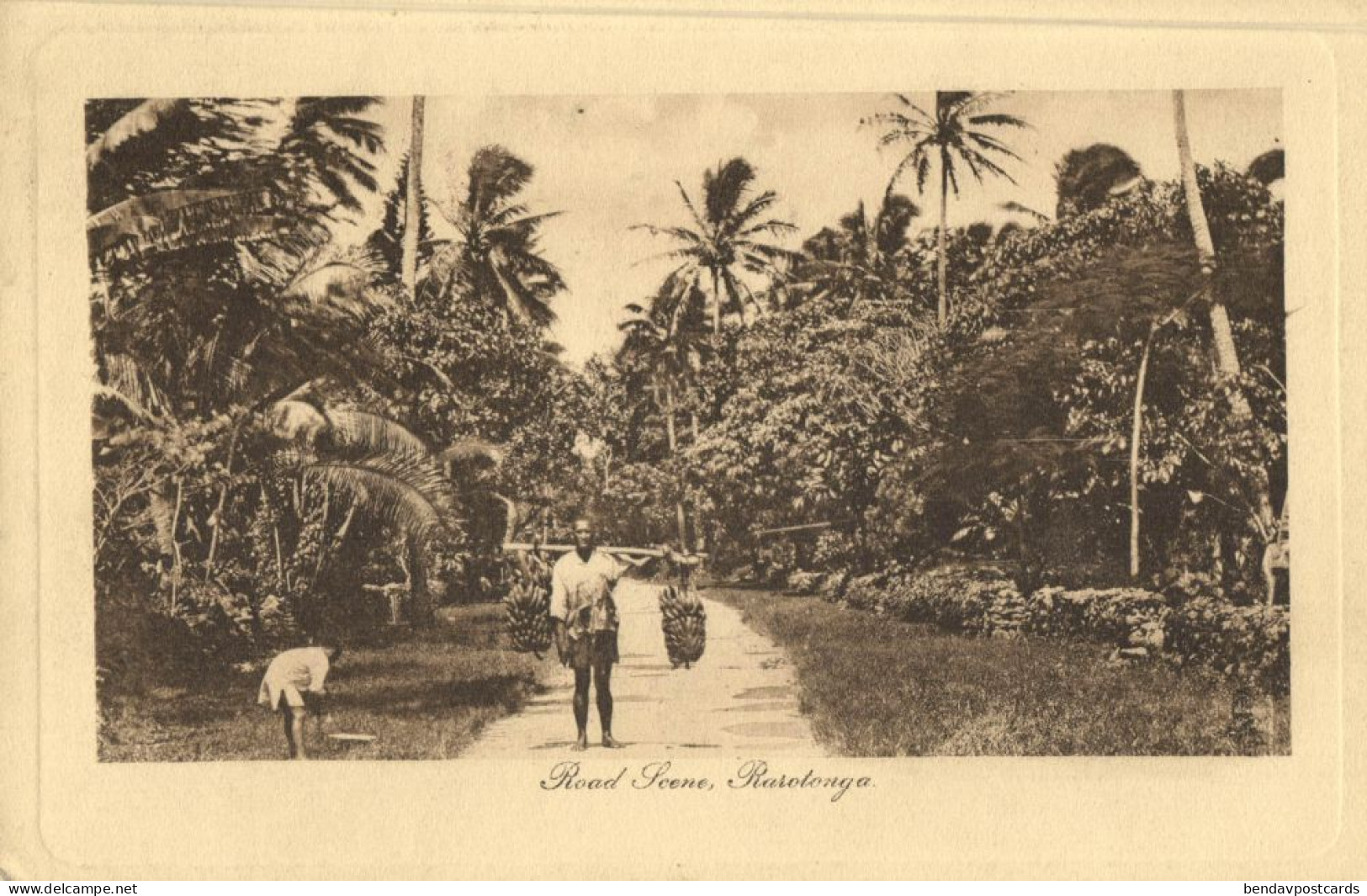 Cook Islands, RAROTONGA, Road Scene (1911) Polynesia Postcard