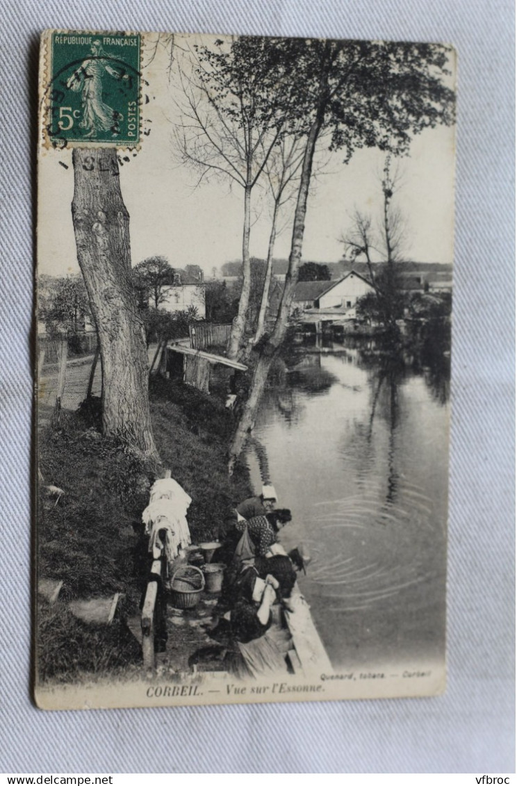 Corbeil, vue sur l'Essonne, lavoir, Essonne 91