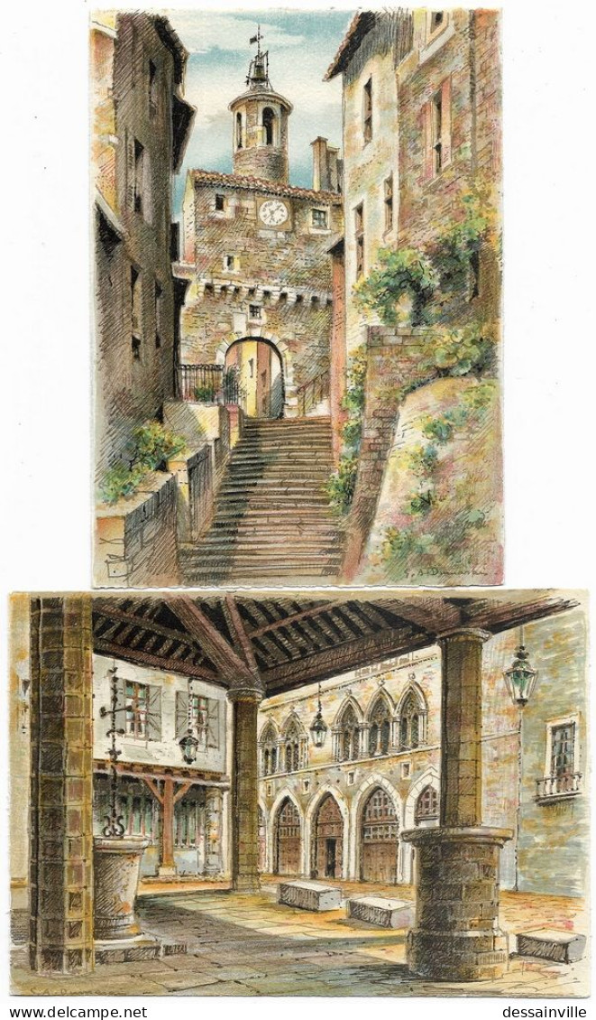 CORDES - 2 Cartes illustrées BARRE DAYEZ