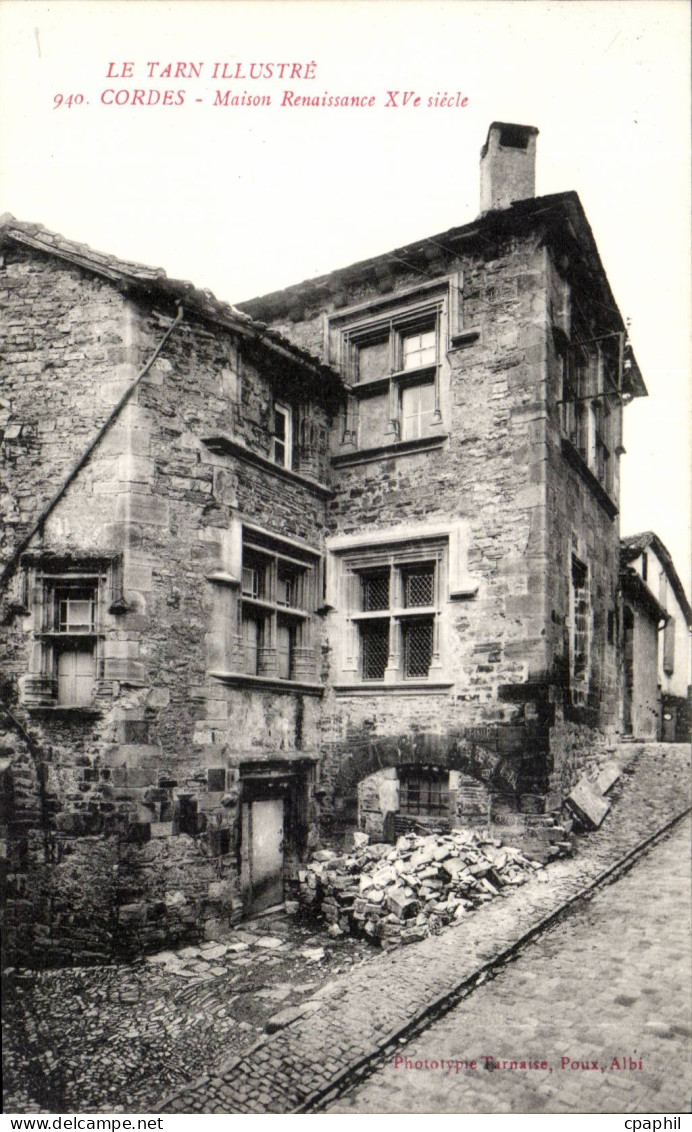 Cordes - Maison Renaissance - CPA