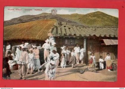 KOREA. CHUSAN   VILLAGE SCENE