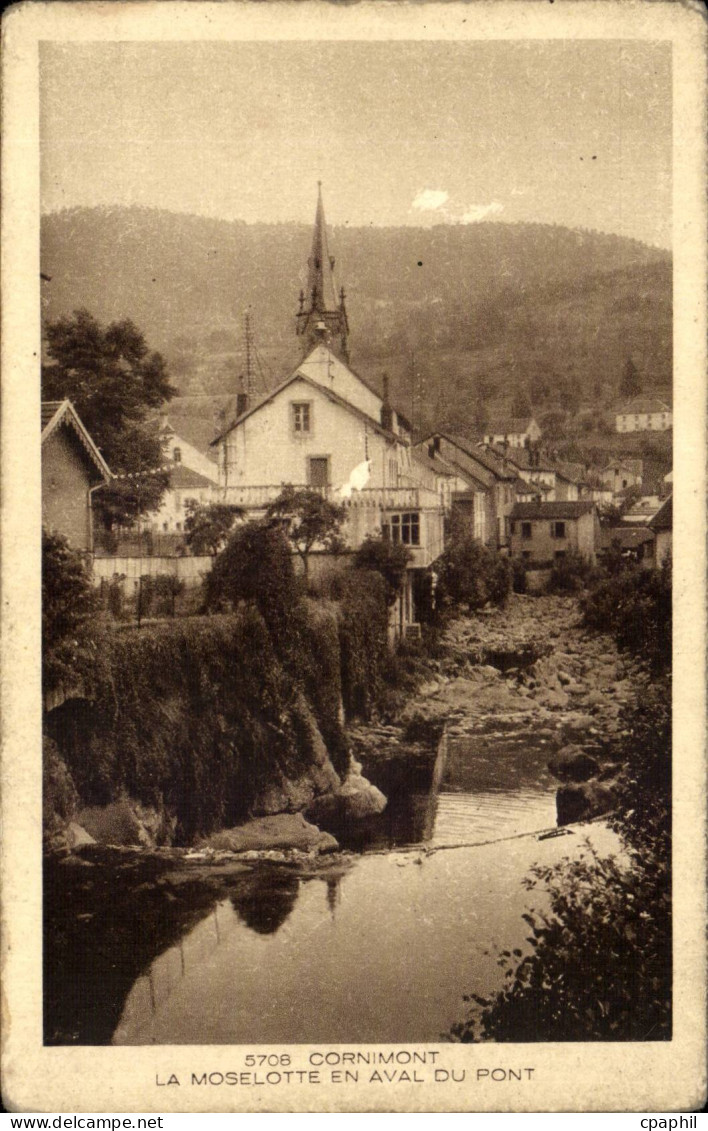 Cornimont - La Moselotte en Aval du Pont - CPA
