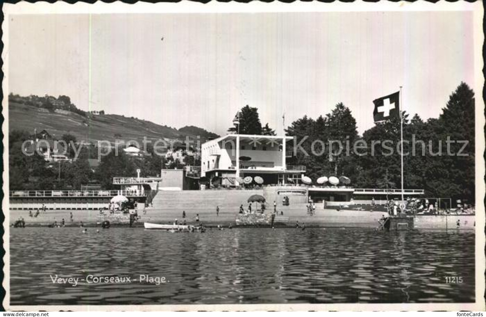 Corseaux Plage Lac Leman Badestrand Genfersee