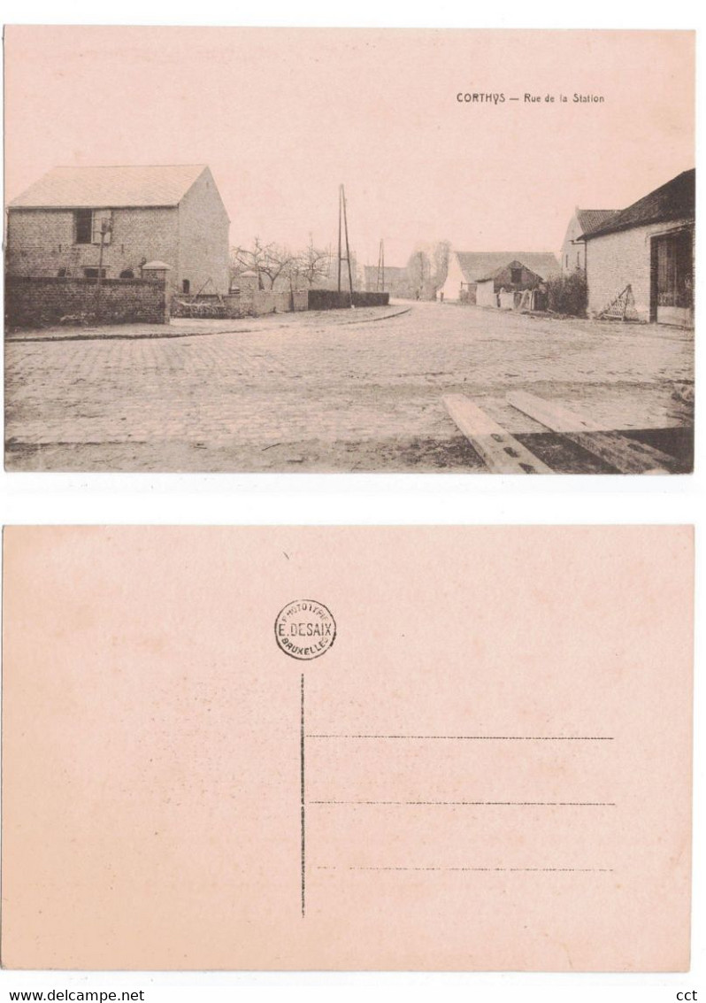 Corthys  Kortijs  Gingelom   Rue de la Station  Phototypie E Desaix Bruxelles