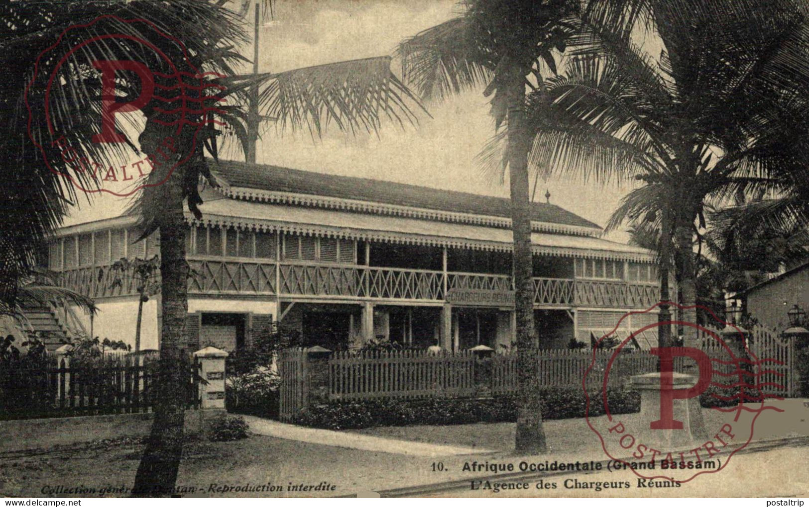 COSTA DE MARFIL. Côte d'Ivoire. Grand Bassam L'Agence des Chargeurs Reunis