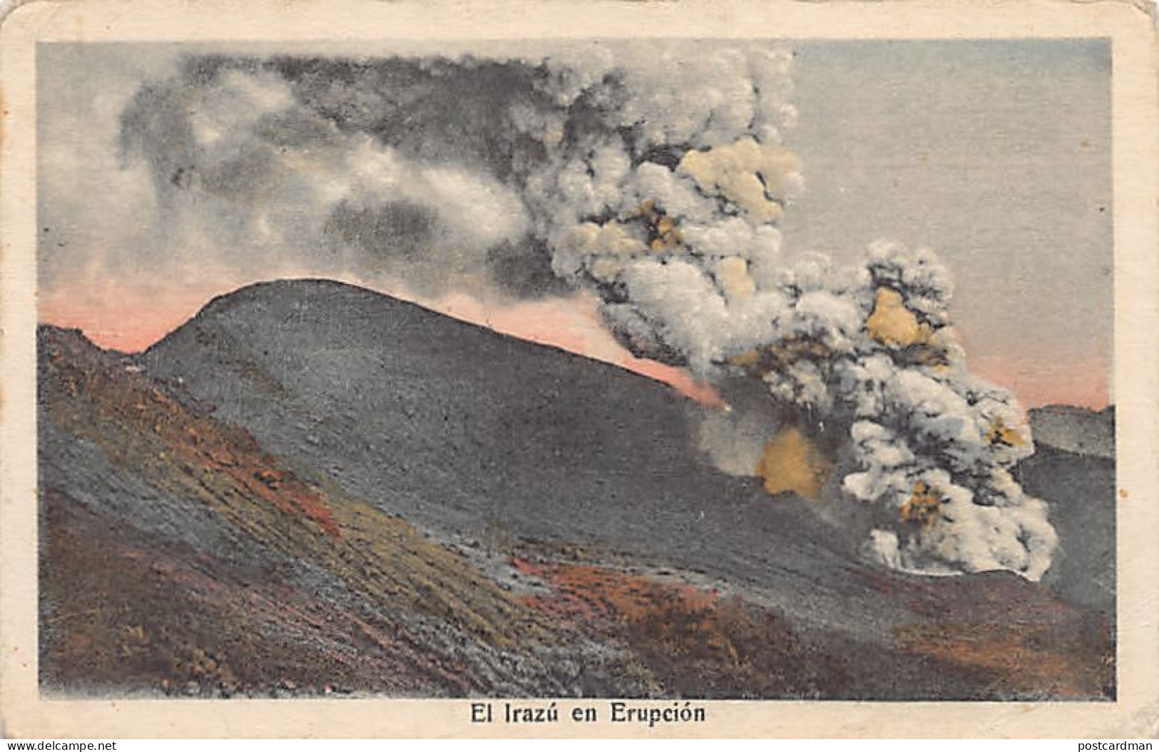 Costa Rica - El volcan Irazu en erupcion - Ed. Sauter & Co.