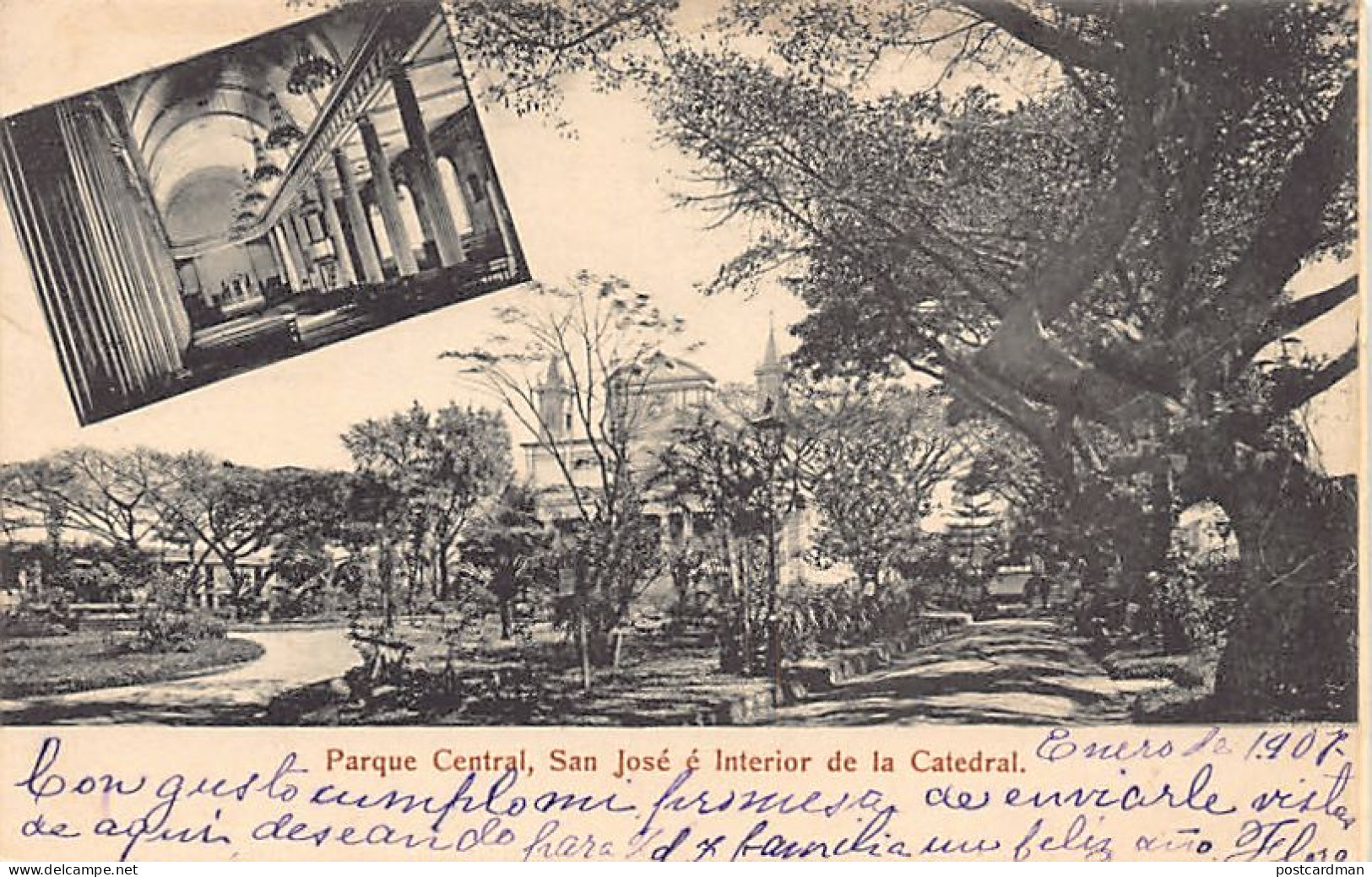 Costa Rica - SAN JOSÉ - Parque Central e interior de la Catedral - Ed. Libreria Lehmann 26