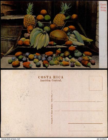 Costa Rica (Allgemein) Costa Rican fruits. Typen AK exotische Früchte 1912