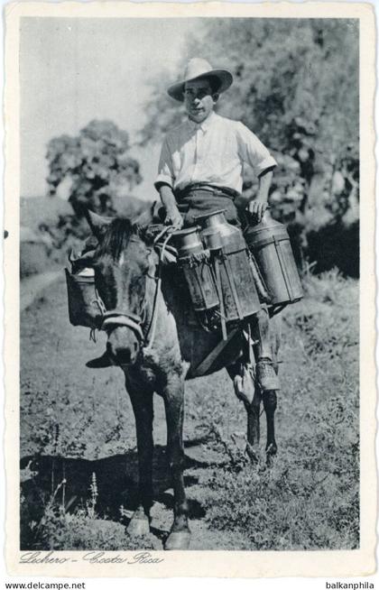 Costa Rica Dairy Milk seller on Mule
