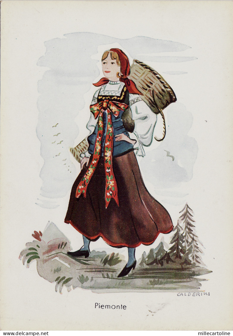 # COSTUMI REGIONALI- Illustratore CALDERINI - PIEMONTE