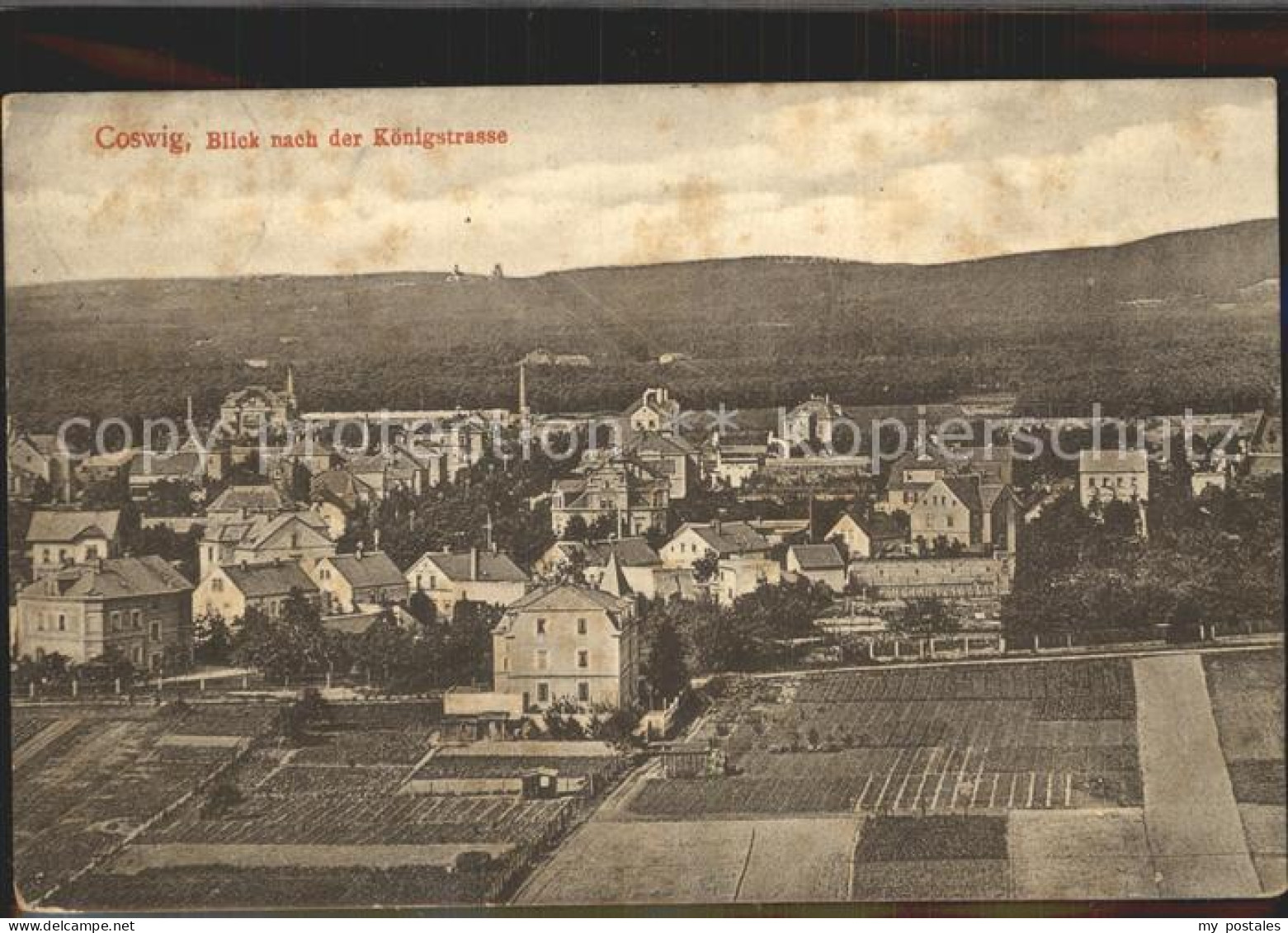 Coswig Sachsen Blick nach der Koenigstrasse