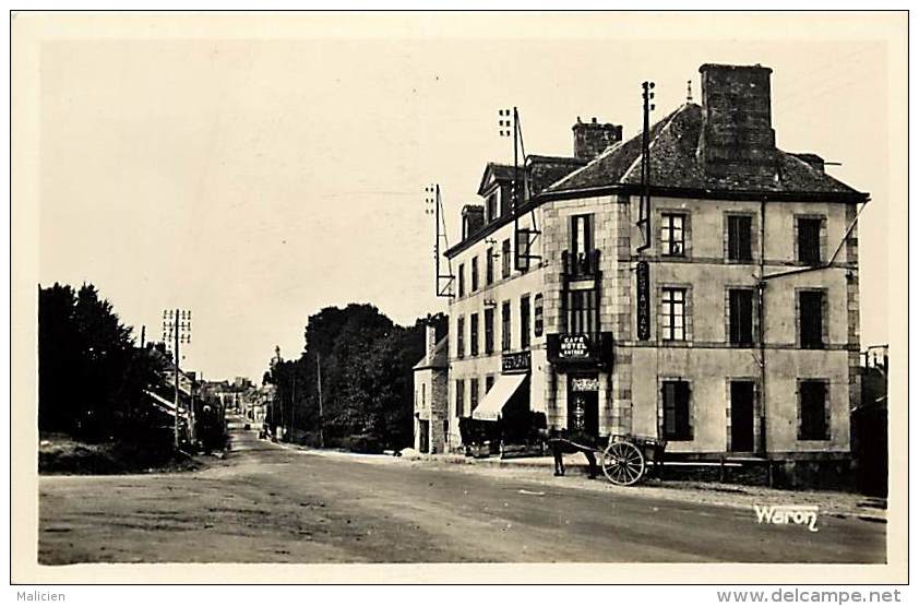 - côtes d armor -ref -C284 -  caulnes - avenue de la gare - cafe hotel restaurant -  carte bon etat -