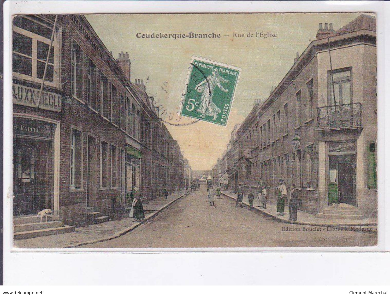 COUDEKERQUE-BRANCHE: rue de l'église - état