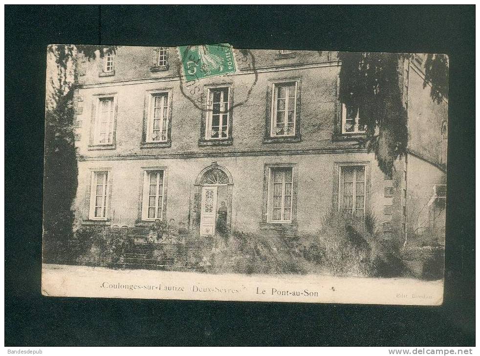 Coulonges sur l' Autize (79) - Le Pont au Son ( animée château Ed. Bredan )