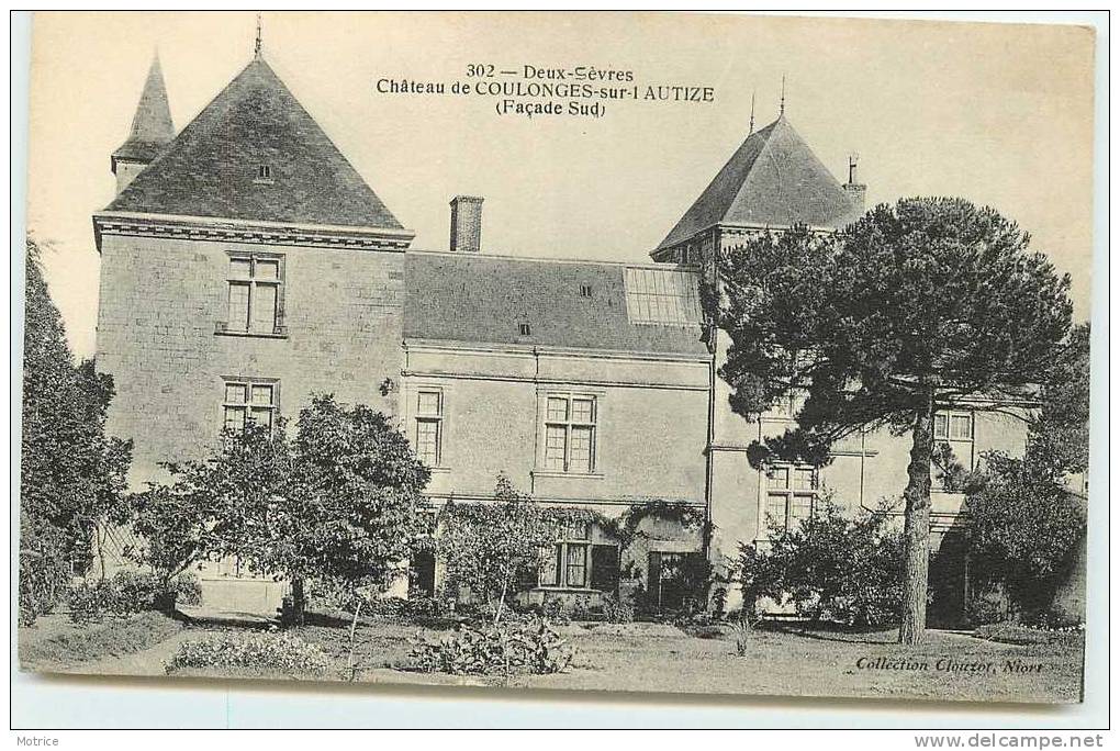 COULONGES SUR L'AUTIZE      -     Château (façade Sud).