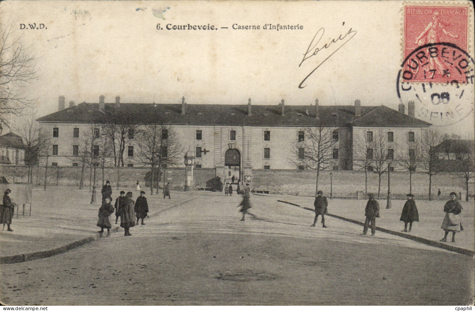 Courbevoie CPA Caserne d'infanterie