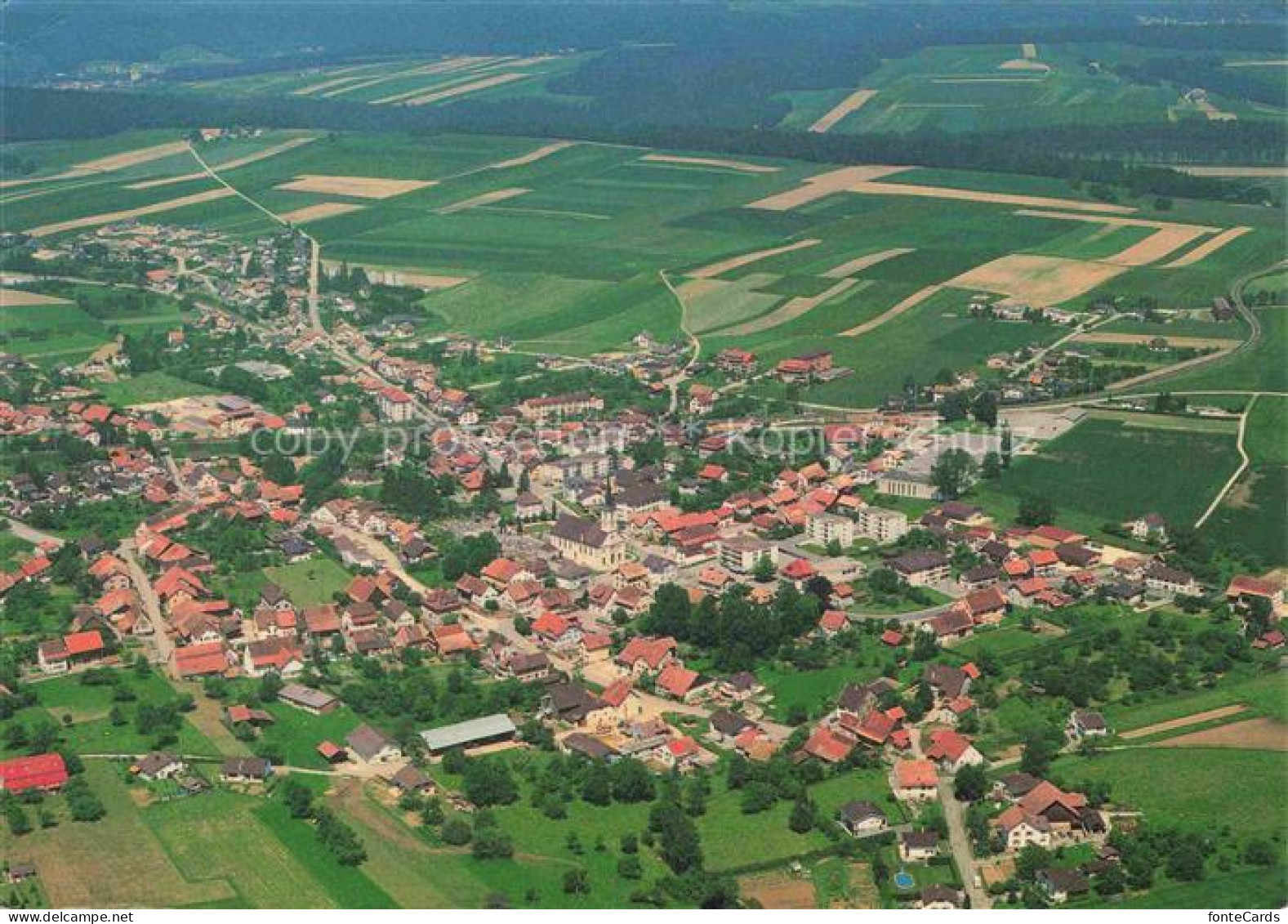 Courgenay Porrentruy JU Fliegeraufnahme