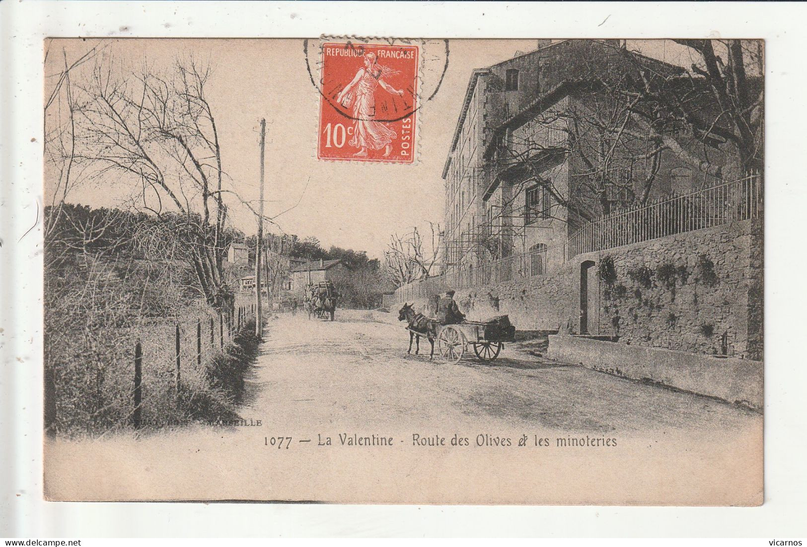 CP 13 La VALENTINE Route des Olives et les minoteries