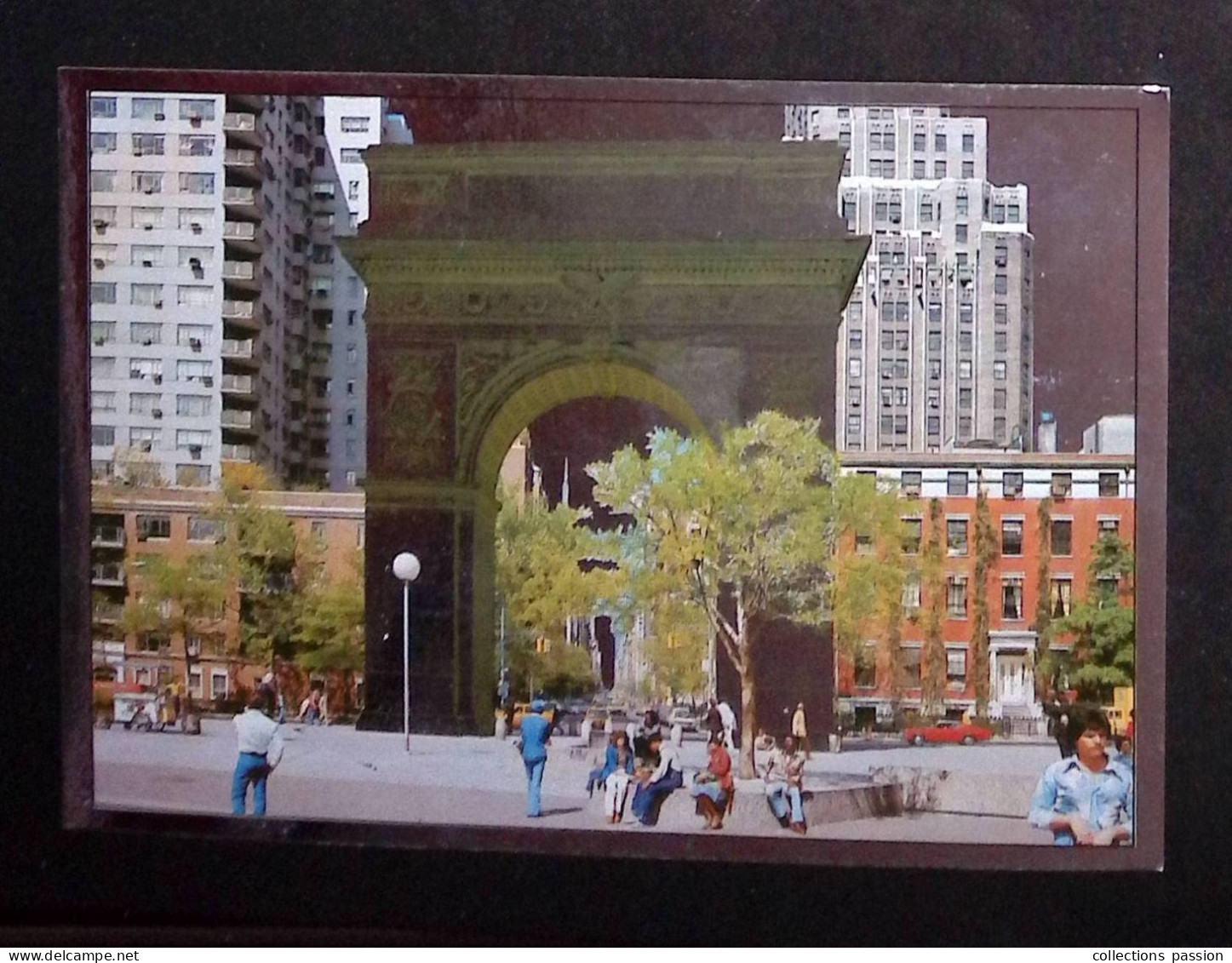 cp, 165 x 115 mm, Etats Unis, New York city, Greenwich Village, vierge, ed. Manhattan postcard, 1983, frais fr 1.95 e