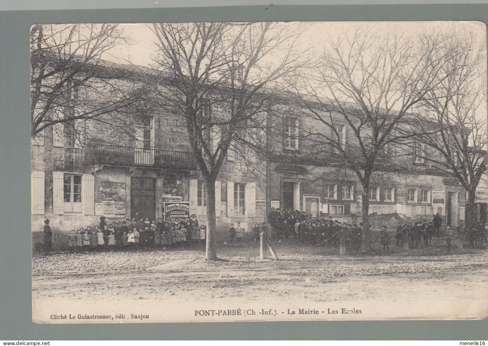CP - 17 - Pont-l'Abbé-d'Arnoult - Mairie - Ecole