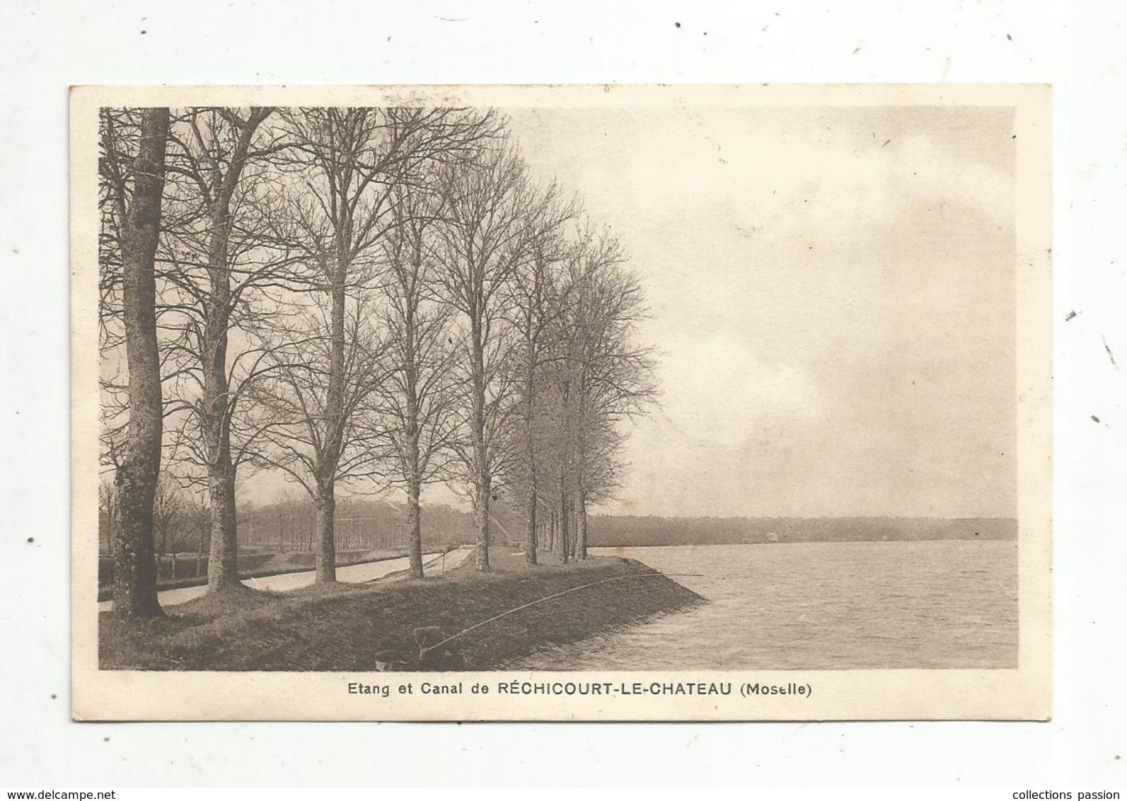 cp, 57 , étang et canal de RECHICOURT LE CHATEAU , ed. Huber , voyagée 1935