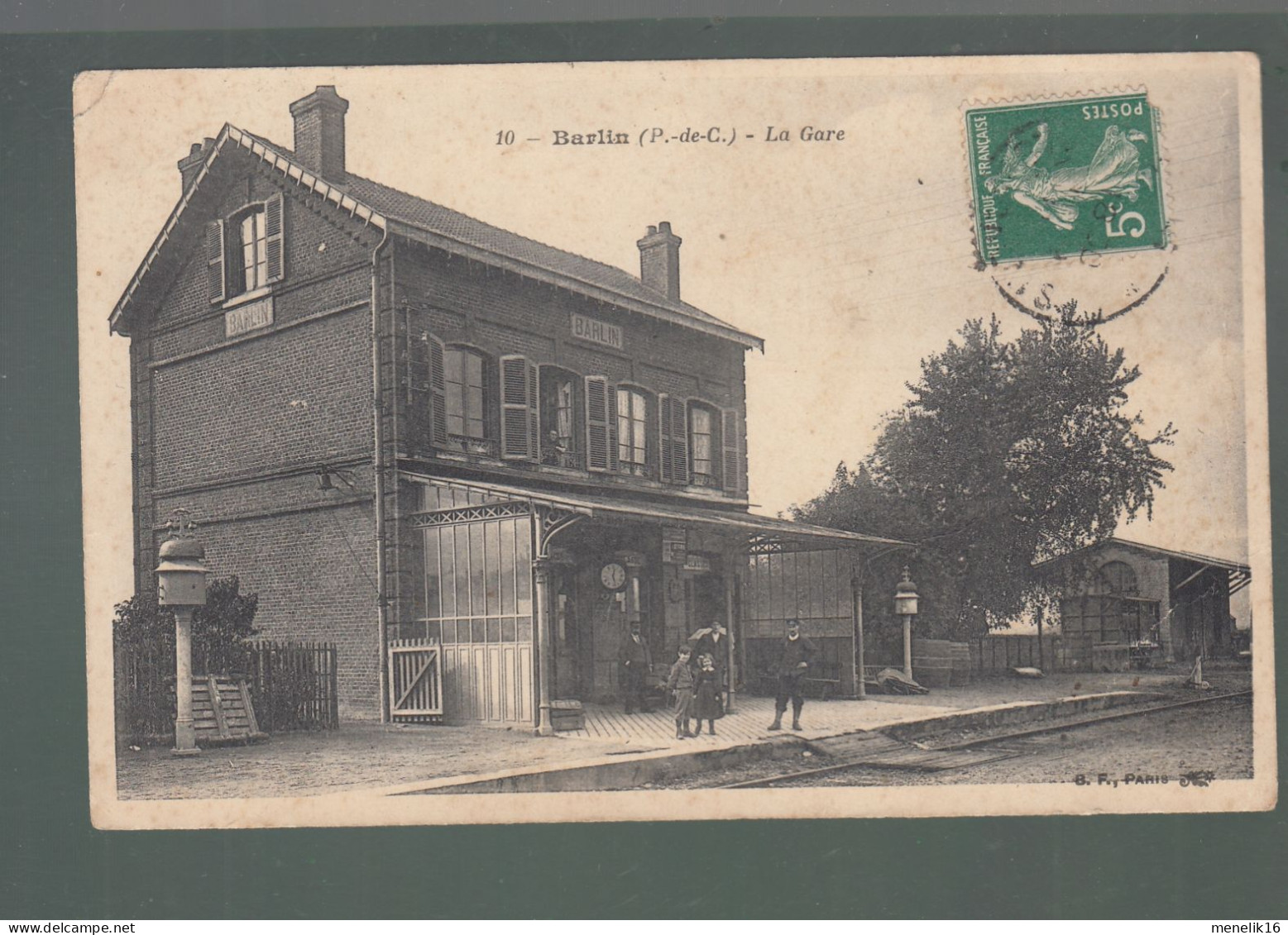 CP - 62 - Barlin - la Gare