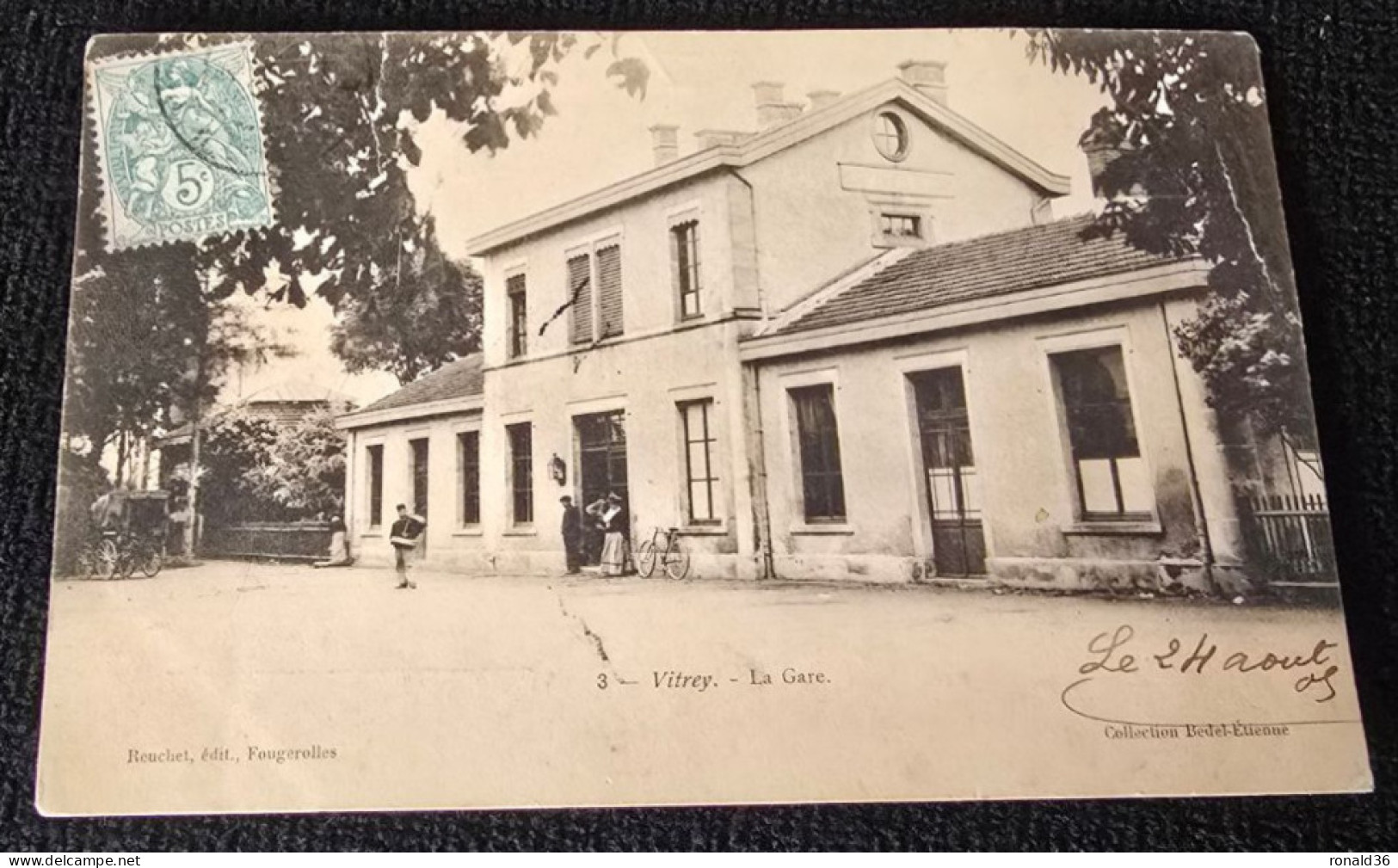 cp 70 Haute Saone VITREY sur Mance La Gare  ( batiment habitations rue route fiacre ) adr Delaire Le Raincy