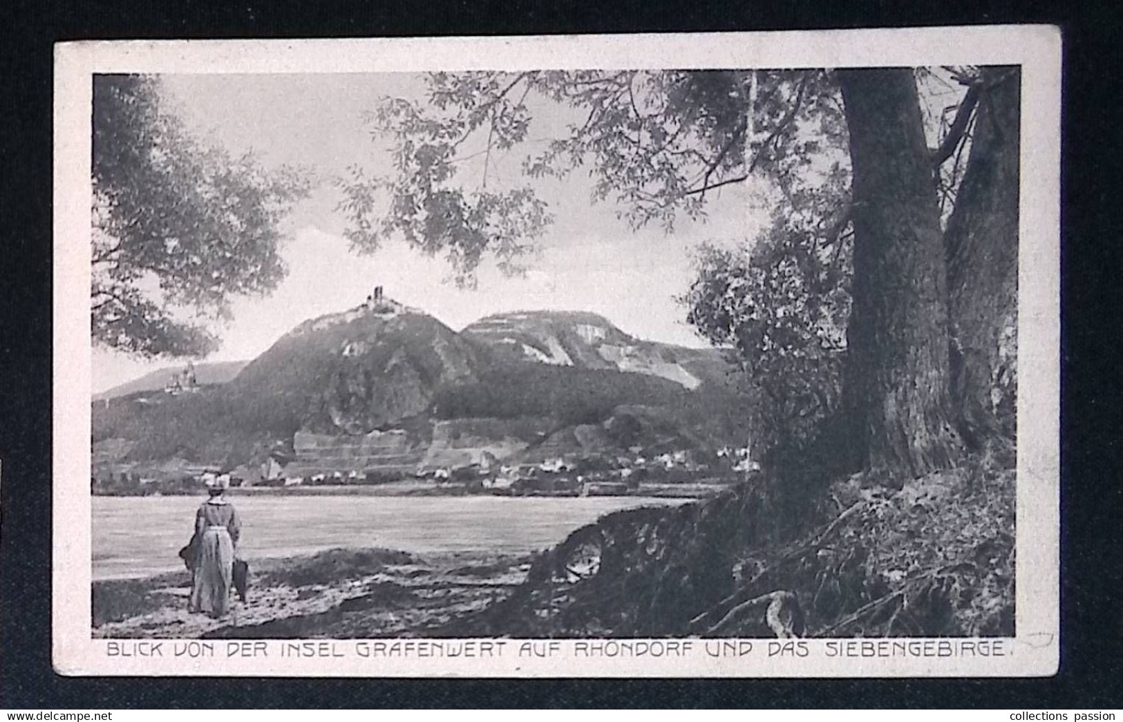 cp, Allemagne, blick von der insel Grafenwert auf Rhondorf und das Siebengebirge, vierge