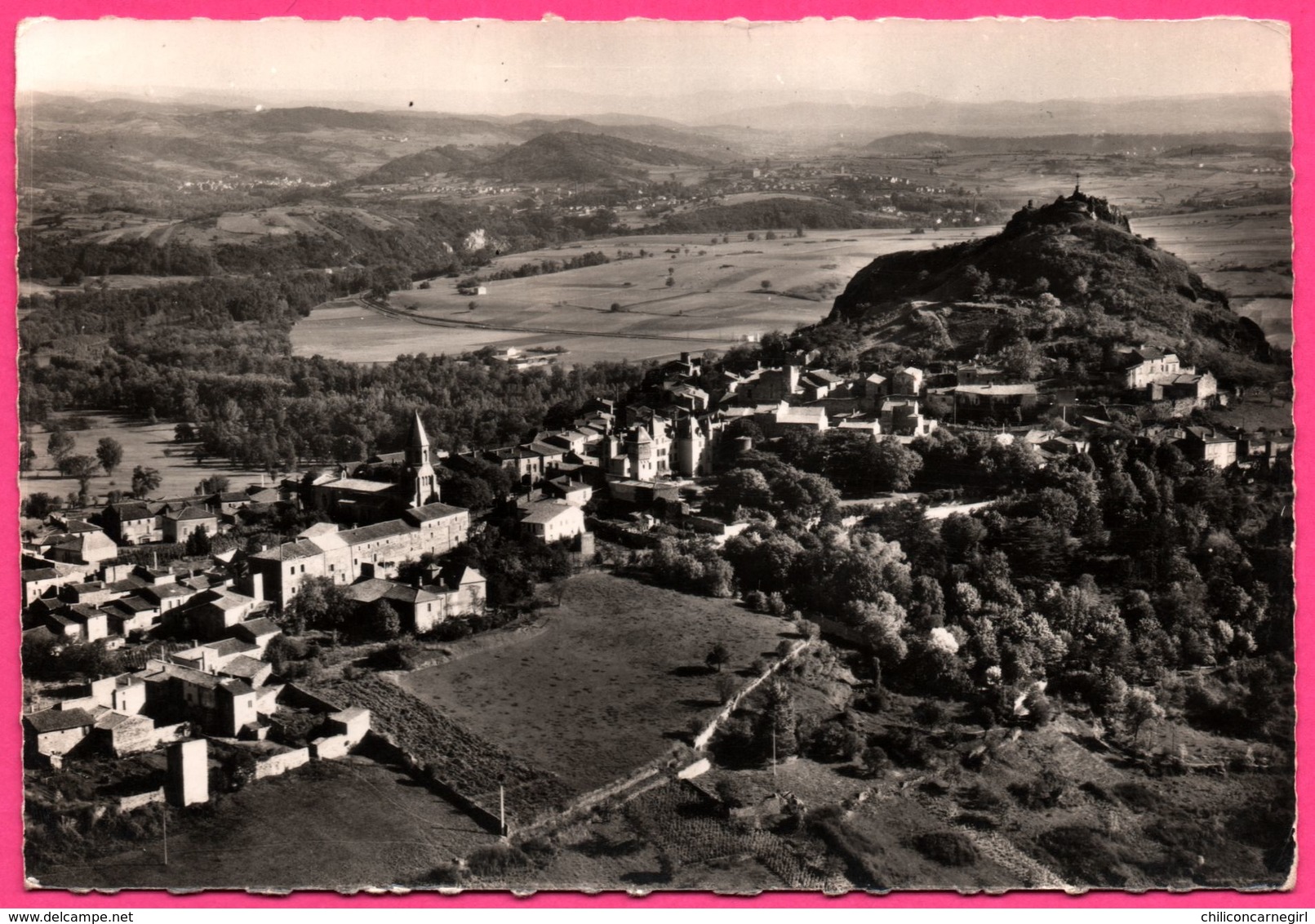 Cp Dentelée - Saint Germain Lembron - Vue Aérienne sur le pittoresque village de NONETTE - Edit. J. CELLARD - 1959