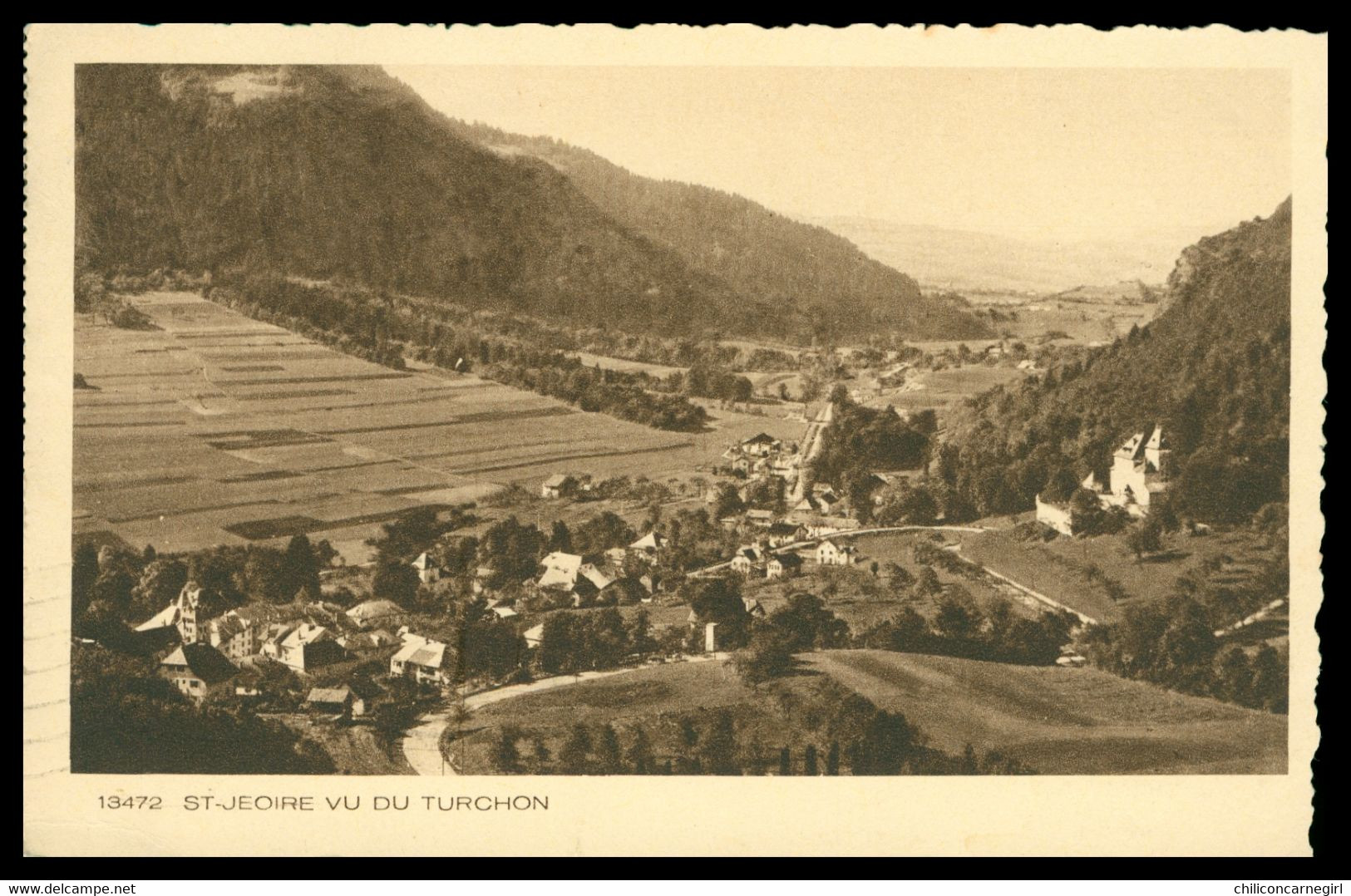 Cp Dentelée - ST JEOIRE FAUCIGNY - Vu du Turchon - Saint - Edit. BRAUN - 1938
