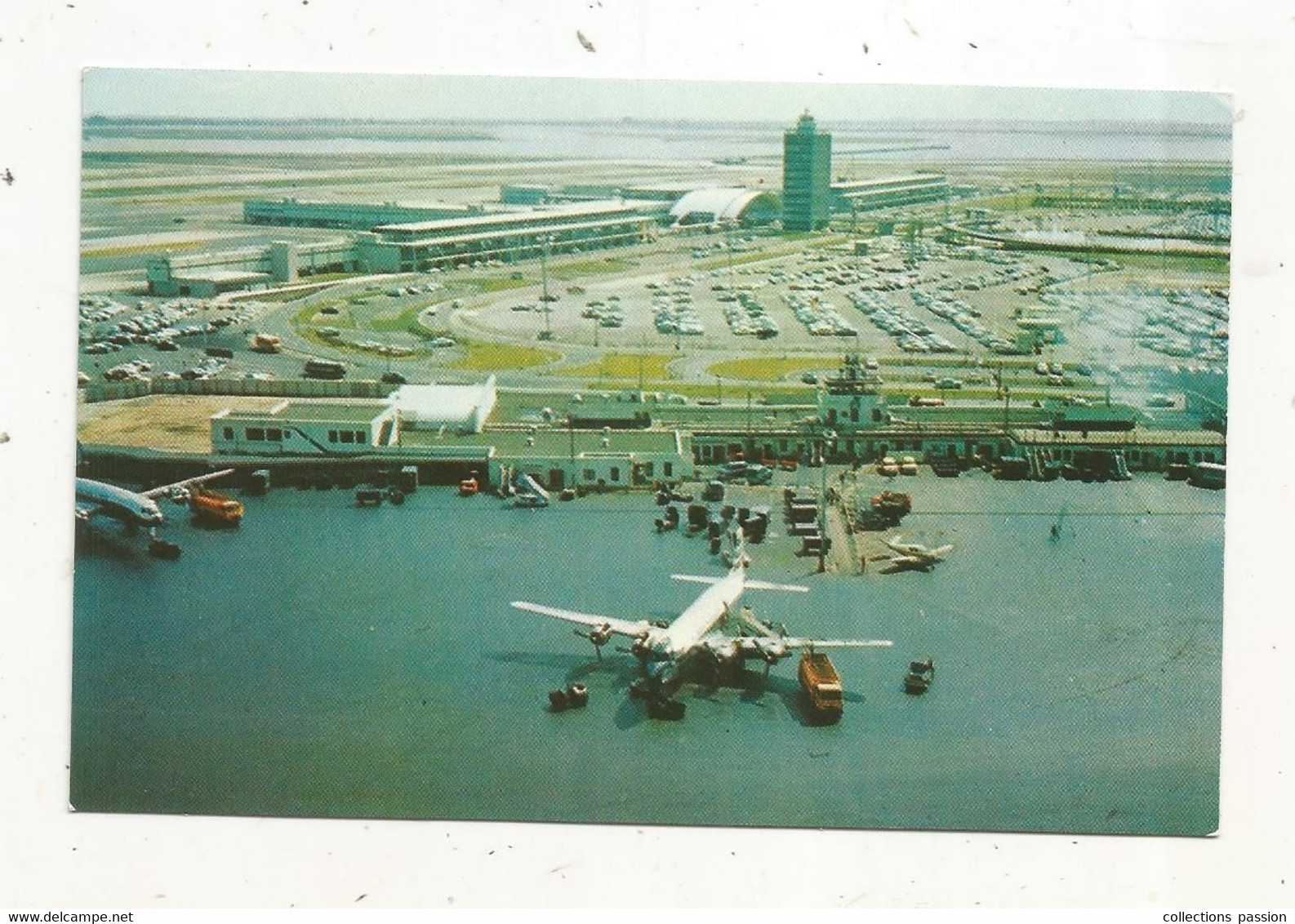 cp , Etats Unis,  NEW YORK CITY,  aeroport, NEW YORK INTERNATIONAL AIRPORT , écrite, avions